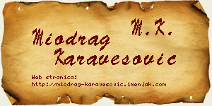 Miodrag Karavesović vizit kartica